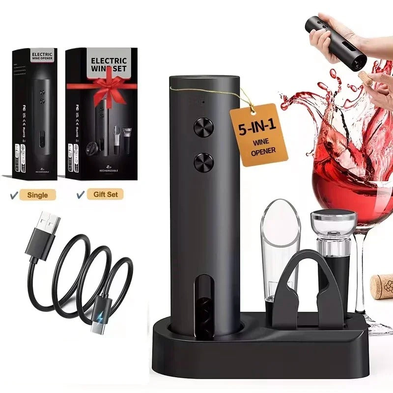 Rechargeable Electric Wine Opener Set