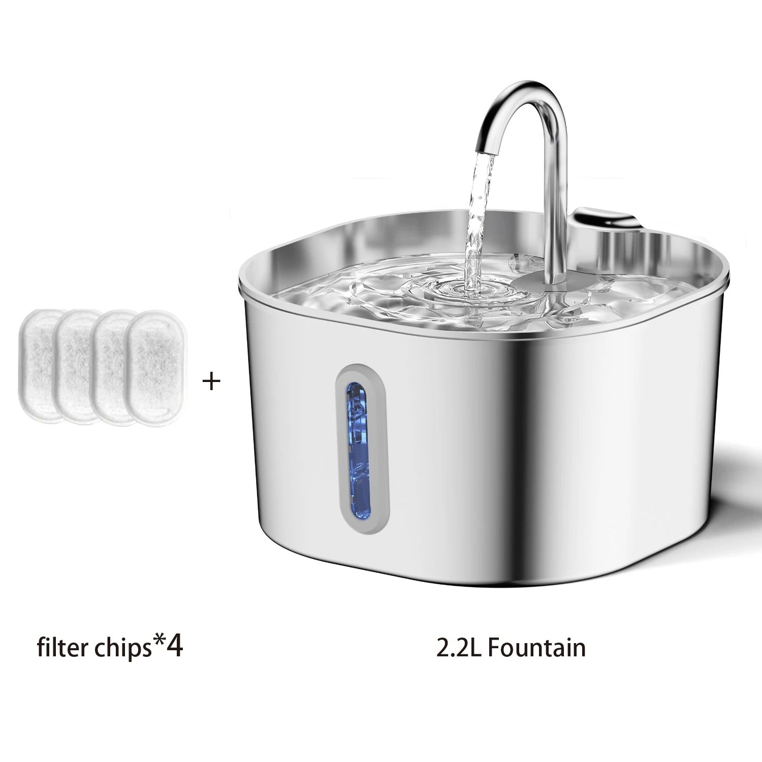 2.2L Automatic Stainless Steel Pet Water Fountain